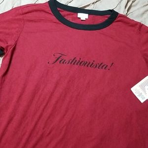 Lularoe XL Burnout Liv tee NWT